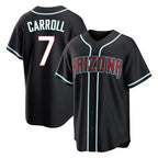 Arizona Diamondbacks #7 Corbin Carroll Player Black Fedasgoge Fashion Out Home Game Stitched Jerseys