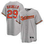 Baltimore Orioles #29 Samuel Basallo Player Gray Fedasgoge Home Game Stitched Jerseys