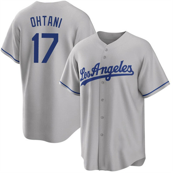 Los Angeles Dodgers #17 Shohei Ohtani Gray Fedasgoge Cool Base Stitched Jersey