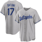Los Angeles Dodgers #17 Shohei Ohtani Gray Fedasgoge Cool Base Stitched Jersey