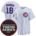 Chicago Cubs #18 Sh¨­ta Imanaga White Fedasgoge 2025 World Tour Tokyo Series Home Stitched Jersey