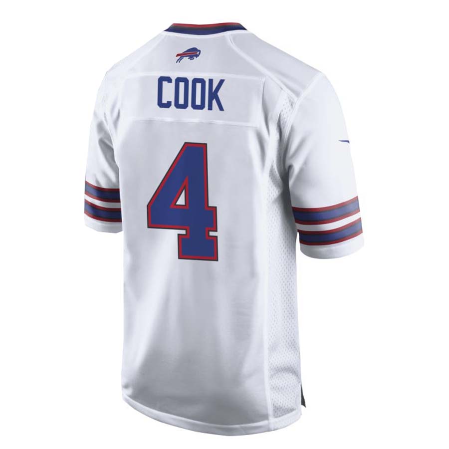 B.Bills #4 James Cook White Fedasgoge Team Game Jersey