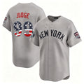 New York Yankees #99 Aaron Judge Gray Fedasgoge USA 250 Fourth of July Limited Stitched Jersey