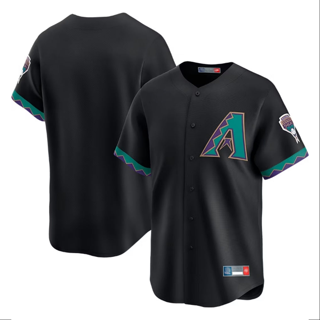 Arizona Diamondbacks Black Fedasgoge Throwback Cooperstown Limited Home Blank Player Stitched Jerseys
