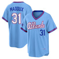 Atlanta Braves #31 Greg Maddux Powder Blue Fedasgoge 2026 City Connect Stadium Jersey