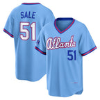 Atlanta Braves #51 Chris Sale Powder Blue FOULKSSHOP 2026 City Connect Stadium Jersey