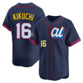 Los Angeles Angels #16 Yusei Kikuchi Player Navy Fedasgoge Limited American League All-Star Edition Stitched Jerseys