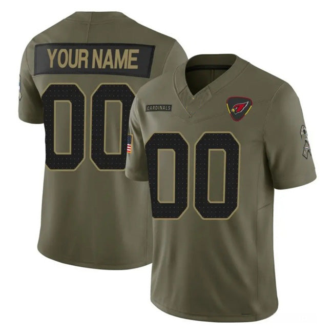 Custom A.Cardinals Active Player Olive Fedasgoge 2025 F.U.S.E. Salute to Service Limited Stitched Jersey