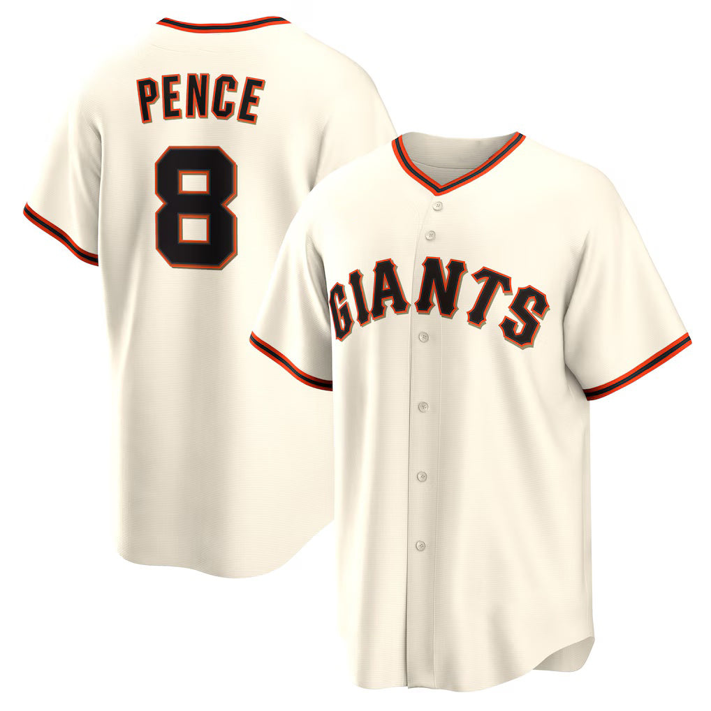San Francisco Giants #8 Hunter Pence Cream Fedasgoge Home Retired Player Replica Jersey