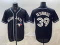 Toronto Blue Jays #39 Trey Yesavage 2026 Fashion Replica Black Fedasgoge Out Stitched Jersey