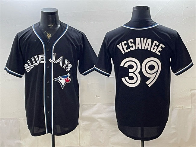 Toronto Blue Jays #39 Trey Yesavage 2026 Fashion Replica Black Fedasgoge Out Stitched Jersey