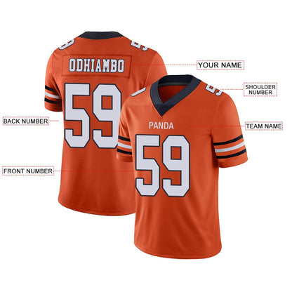 Custom Football Jerseys Team Player or Personalized Design Your Own Name for Men's Women's Youth Jerseys Navy
