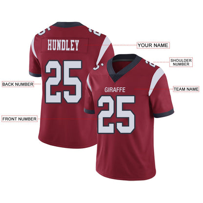 Custom Football Jerseys Team Player or Personalized Design Your Own Name for Men's Women's Youth Jerseys Navy