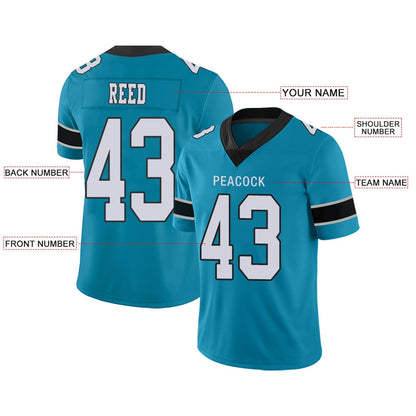 Custom Football Jerseys Team Player or Personalized Design Your Own Name for Men's Women's Youth Jerseys Blue