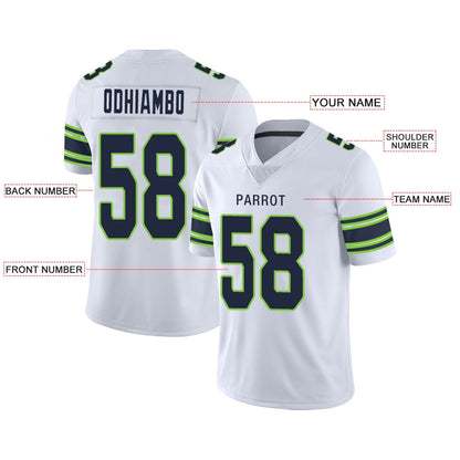 Custom Football Jerseys Team Player or Personalized Design Your Own Name for Men's Women's Youth Jerseys Navy