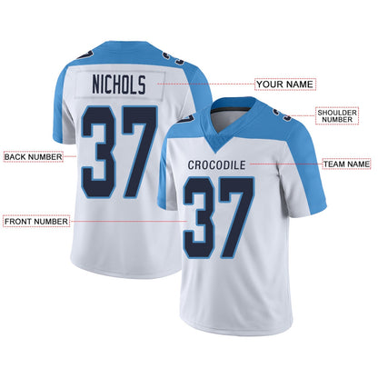 Custom Football Jerseys Team Player or Personalized Design Your Own Name for Men's Women's Youth Jerseys Navy