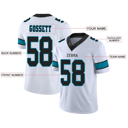 Custom Football Jerseys Team Player or Personalized Design Your Own Name for Men's Women's Youth Jerseys Blue