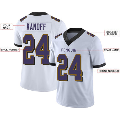 Custom Football JerseyS Team Player or Personalized Design Your Own Name for Men's Women's Youth Jerseys Purple