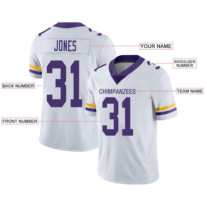 Custom Football Jerseys Team Player or Personalized Design Your Own Name for Men's Women's Youth Jerseys Purple