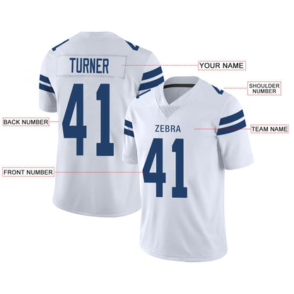 Custom Football Jerseys Team Player or Personalized Design Your Own Name for Men's Women's Youth Jerseys Royal