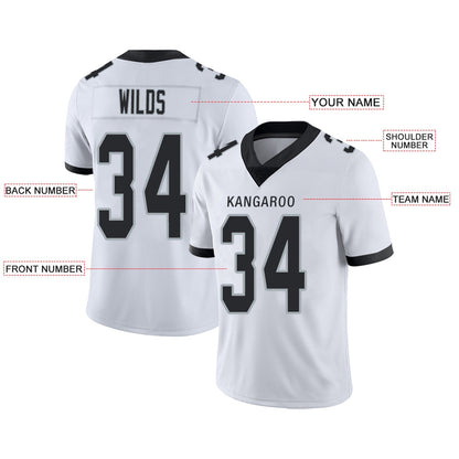 Custom Football Jerseys Team Player or Personalized Design Your Own Name for Men's Women's Youth Jerseys Black