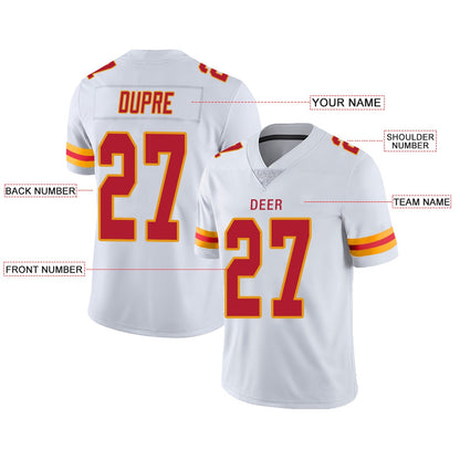 Custom Football Jerseys Team Player or Personalized Design Your Own Name for Men's Women's Youth Jerseys Red