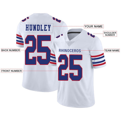 Custom Football Jerseys Team Player or Personalized Design Your Own Name for Men's Women's Youth Jerseys Royal